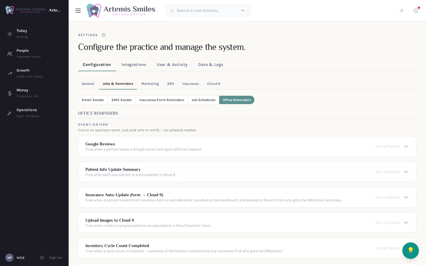 Staff Automated Reminders